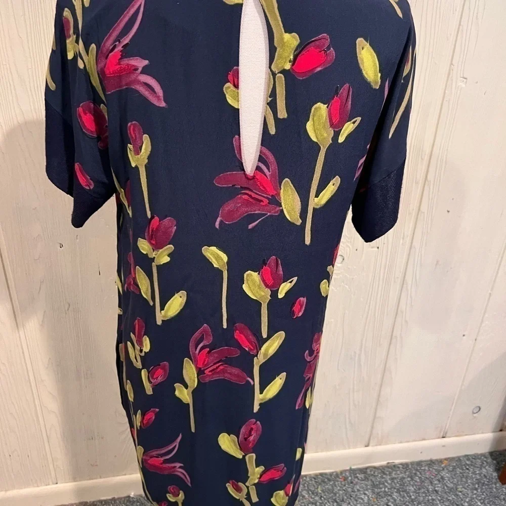 ZARA BASIC  Floral Shift Shirt tails Dress Size Medium - Picture 4 of 8